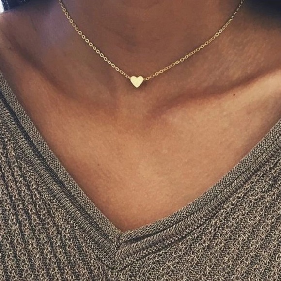 Jewelry - 3/$30 Petite Heart Gold Choker Boho Necklace